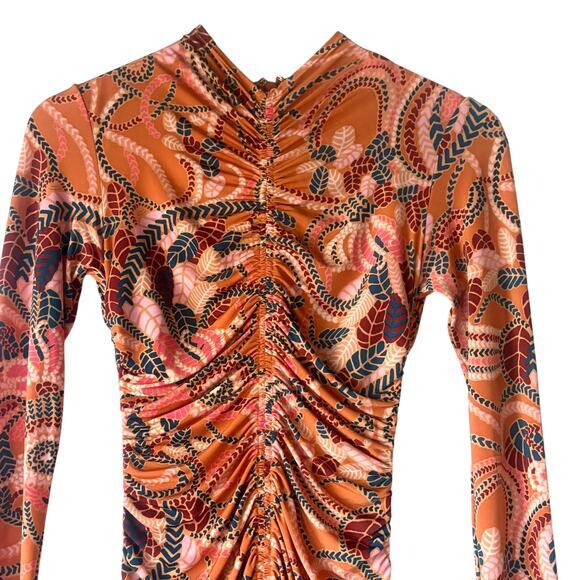 A.L.C. Ansel Long‑Sleeve Ruched Bodycon Midi Dress - Picture 12 of 14